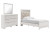 Ashley Altyra White Twin Panel Bed with Mirrored Dresser
