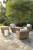 Ashley Beachcroft Beige Outdoor Dining Table and 4 Side Chairs