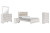 Ashley Altyra White Queen Panel Bookcase Bed with Mirrored Dresser, Chest and Nightstand B2640/54/65/96/31/36/46/92