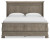 Ashley Lexorne Gray California King Sleigh Bed with Mirrored Dresser, Chest and Nightstand