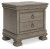 Ashley Lexorne Gray California King Sleigh Bed with Mirrored Dresser and Nightstand