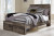Benchcraft Derekson Multi Gray Full Panel Bed with 2 Storage Drawers with Mirrored Dresser and 2 Nightstands