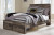 Benchcraft Derekson Multi Gray Full Panel Bed with 2 Storage Drawers with Mirrored Dresser