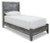 Ashley Baystorm Gray Twin Panel Bed with Dresser and Nightstand