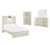 Ashley Cambeck Whitewash Full Panel Bed with Mirrored Dresser and Chest