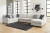 Ashley Huntsworth Dove Gray 5-Piece Sectional with Ottoman