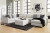 Ashley Huntsworth Dove Gray 5-Piece Sectional with Ottoman