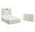Ashley Cambeck Whitewash Full Panel Bed with 4 Storage Drawers with Dresser