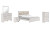 Ashley Altyra White King Panel Bookcase Bed with Mirrored Dresser, Chest and Nightstand B2640/56/69/97/31/36/46/92