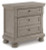 Ashley Lettner Light Gray California King Panel Bed with Mirrored Dresser, Chest and Nightstand