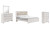 Ashley Altyra White King Panel Bookcase Bed with Mirrored Dresser and Chest B2640/56/69/97/31/36/46