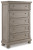 Ashley Lettner Light Gray California King Panel Bed with Mirrored Dresser, Chest and 2 Nightstands