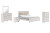 Ashley Altyra White King Panel Bed with Mirrored Dresser, Chest and Nightstand B2640/56/58/97/31/36/46/92