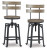 Ashley Lesterton Light Brown Black Counter Height Dining Table and 2 Barstools