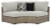 Ashley Calworth Beige 2-Piece Sectional with Ottoman