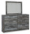 Ashley Baystorm Gray King Panel Headboard with Mirrored Dresser and 2 Nightstands