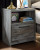 Ashley Baystorm Gray King Panel Headboard with Mirrored Dresser and 2 Nightstands