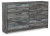 Ashley Baystorm Gray King Panel Headboard with Mirrored Dresser