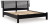 Ashley Danziar Black Queen Panel Bed with Mirrored Dresser and Nightstand