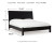 Ashley Danziar Black Queen Panel Bed with Mirrored Dresser and Nightstand