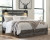 Ashley Baystorm Gray King Panel Bed with Mirrored Dresser, Chest and 2 Nightstands