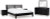 Ashley Danziar Black Queen Panel Bed with Mirrored Dresser and 2 Nightstands B100/13/B1013/157/54/95/231/36/92(2)