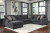 Benchcraft Tracling Slate 3-Piece LAF Sofa, Armless Loveseat and RAF Chaise Sectional with Ottoman