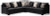 Ashley Lavernett Charcoal 3-Piece Sectional with Ottoman