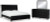 Ashley Danziar Black Queen Panel Bed with Mirrored Dresser B100/13/B1013/157/54/95/231/36