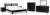 Ashley Danziar Black King Panel Bed with Mirrored Dresser, Chest and 2 Nightstands B100/14/B1013/56/58/95/231/36/345/92(2)