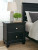 Ashley Lanolee Black King Panel Bed with Mirrored Dresser and 2 Nightstands