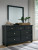 Ashley Lanolee Black King Panel Bed with Mirrored Dresser