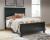 Ashley Lanolee Black Full Panel Bed with Mirrored Dresser, Chest and 2 Nightstands