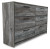 Ashley Baystorm Gray Full Panel Bed with 6 Storage Drawers with Dresser