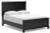 Ashley Lanolee Black Queen Panel Bed with Mirrored Dresser and Nightstand