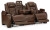 Ashley The Man-Den Mahogany Sofa and Loveseat