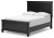 Ashley Lanolee Black Full Panel Bed with Mirrored Dresser and 2 Nightstands