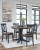 Ashley Landocken Brown Blue Dining Table and 4 Chairs