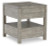 Ashley Krystanza Weathered Gray Coffee Table with 2 End Tables