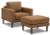 Ashley Telora Caramel Chair and Ottoman