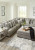 Ashley Bayless Smoke 3-Piece Sectional with Ottoman