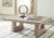 Ashley Hennington Light Brown Coffee Table with 2 End Tables