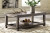 Ashley Danell Ridge Brown Coffee Table with 2 Chairside End Tables (Set of 3)
