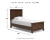 Ashley Danabrin Brown Twin Panel Bed with Mirrored Dresser and Nightstand