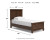 Ashley Danabrin Brown Twin Panel Bed with Mirrored Dresser and 2 Nightstands