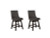 Ashley Tallenger Light Gray Counter Height Upholstered Barstools (Set of 2)