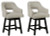 Ashley Tallenger Light Gray Counter Height Upholstered Barstools (Set of 2)