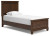 Ashley Danabrin Brown Twin Panel Bed with Mirrored Dresser