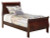 Ashley Alisdair Reddish Brown Twin Sleigh Bed with Mirrored Dresser, Chest and Nightstand
