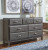 Ashley Caitbrook Gray King Storage Bed with 8 Storage Drawers with Dresser